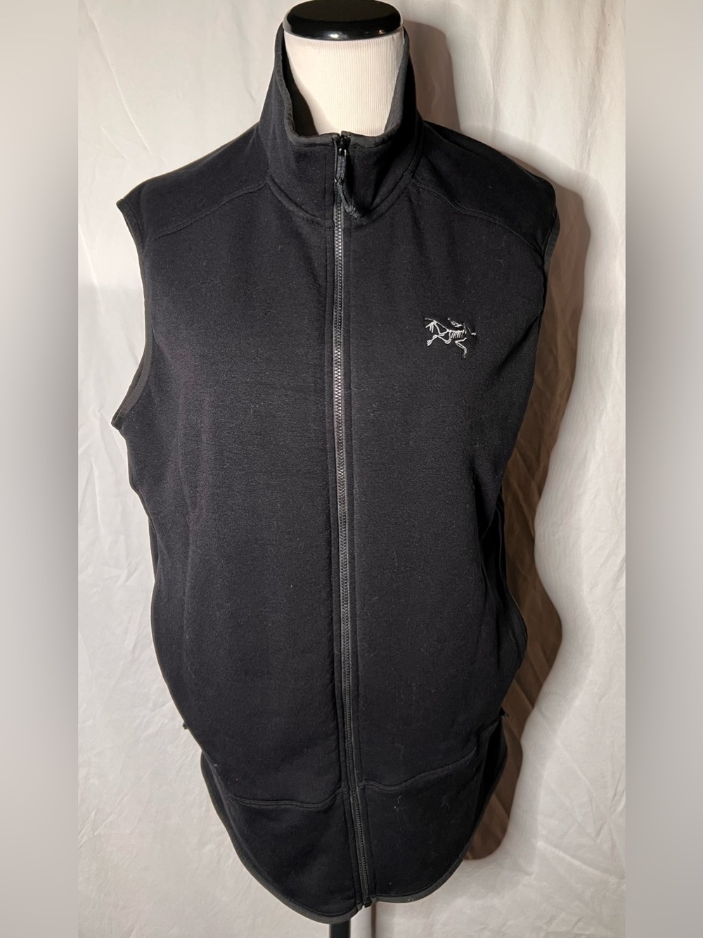 Arc'teryx Black Full-Zip Fleece Vest with Logo
